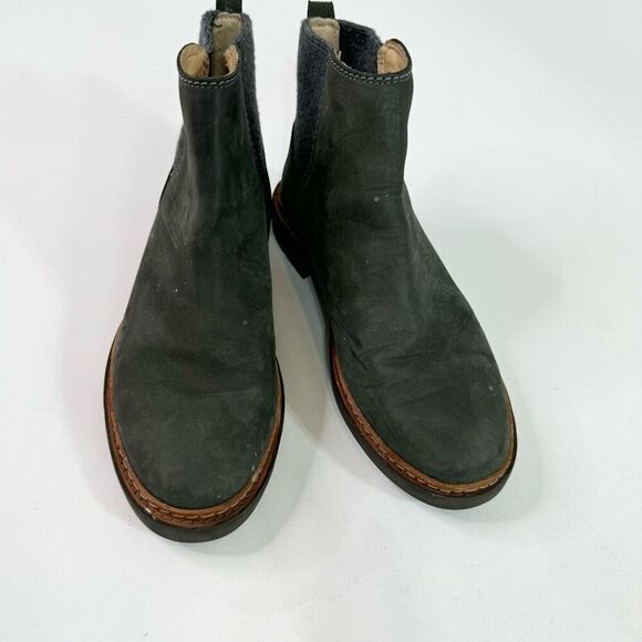 Clarks Boots Womens 10 Dark Gray Combi Solid Slip-On Round Toe Trace Fall Ankle - Picture 9 of 10